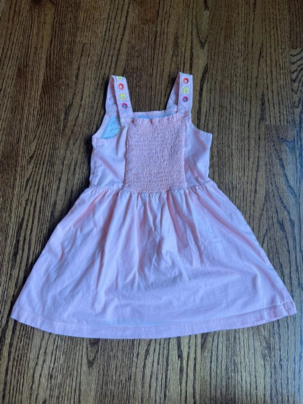 Girls Light Pink Embroidered Sundress - Picture 2 of 2